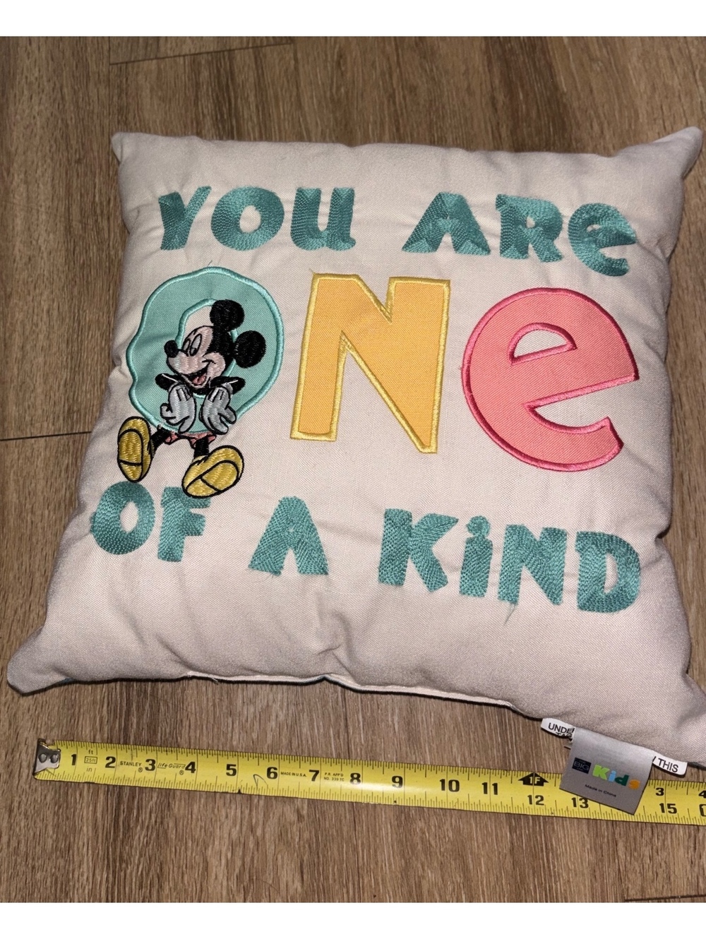 Disney Mickey Mouse You Are One Of A Kind Pillow Kids Room Decor Colorful